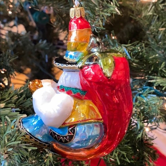 🎄 KURT ADLER BLOWN GLASS MEXICAN SANTA ORNAMENT - RETIRED POLAND - Picture 3 of 4